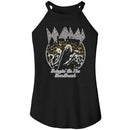 Def Leppard-Def Leppard Bringing The Heartbreak Circle-Black Ladies Sleeveless Rocker Tank-S - Black