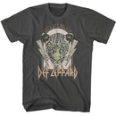 Def Leppard-Def Leppard Lightning Bolts Lets Get Rocked-Smoke Adult S/S T-Shirt - Smoke