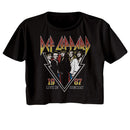 Def Leppard-Def Leppard 1987 Live In Concert-Black Ladies S/S Festival Cali Crop-S - Black