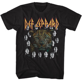 Def Leppard-Def Leppard Leopard W High N Dry Heads-Black Adult S/S T-Shirt - Black