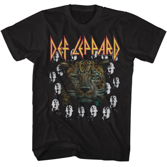 Def Leppard-Def Leppard Leopard W High N Dry Heads-Black Adult S/S T-Shirt - Black