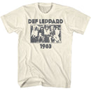 Def Leppard-Def Leppard Monochrome 1983-Natural Adult S/S T-Shirt - Natural
