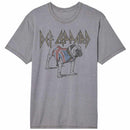 Def Leppard Bulldog Gray Vintage Wash Adult T-Shirt