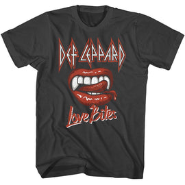 Def Leppard-Def Leppard Love Is Biting-Smoke Adult S/S T-Shirt - Smoke