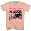 Def Leppard-Def Leppard Pyro World Tour-Peach Adult S/S T-Shirt - Peach