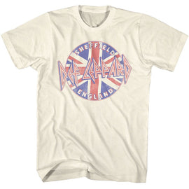 Def Leppard-Def Leppard Sheffield-Natural Adult S/S T-Shirt - Natural