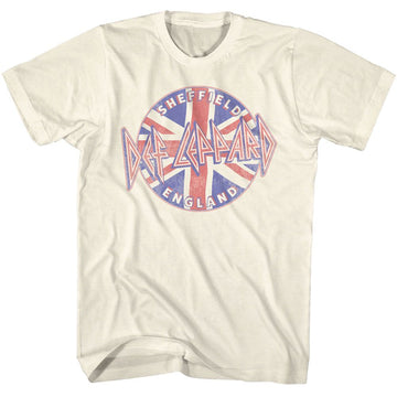 Def Leppard-Def Leppard Sheffield-Natural Adult S/S T-Shirt - Natural