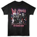 Def Leppard-Def Leppard Hysteria Flag-Black Adult S/S T-Shirt - Black