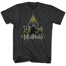 Def Leppard-Performing-Black Heather Adult S/S T-Shirt - Black Heather