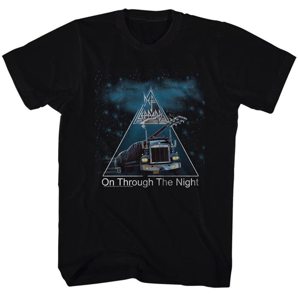 Def Leppard-On Through The Night-Black Adult S/S T-Shirt - Black