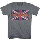 Def Leppard-Def Leppard Flag-Graphite Heather Adult S/S T-Shirt - Graphite Heather