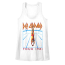 Def Leppard-Hes Swimming-White Ladies Slimfit Racerback-S - White