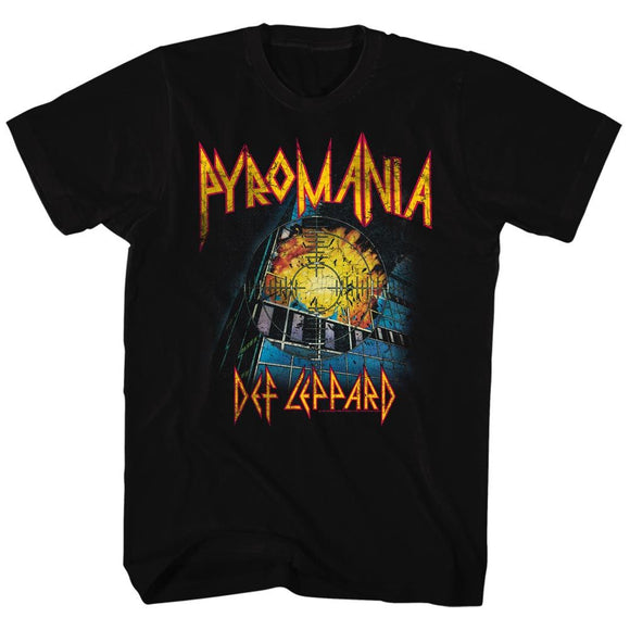 Def Leppard-Its On Fire-Black Adult S/S T-Shirt - Black