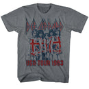 Def Leppard-USA Tour 1983-Gray Heather Adult S/S T-Shirt - Gray Heather