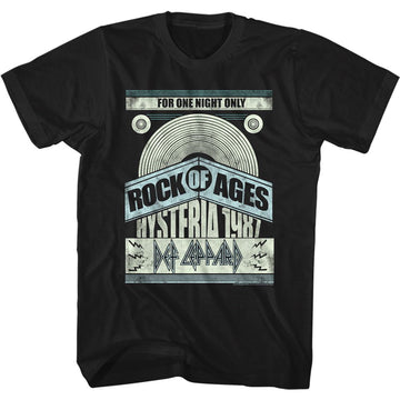 Def Leppard-For One Night Only-Black Adult S/S T-Shirt - Black