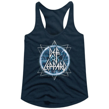 Def Leppard-Electric Eye-Navy Ladies Racerback-S - Navy