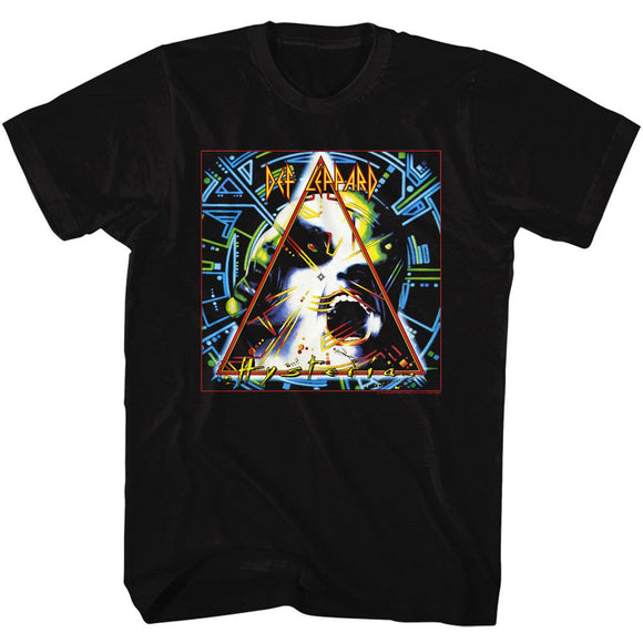 Def Leppard-Hysteria-Black Adult S/S T-Shirt - Black