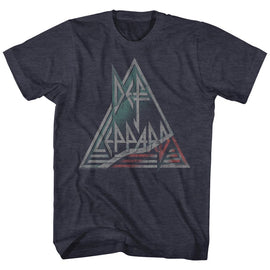 Def Leppard-Watermelone-Navy Heather Adult S/S T-Shirt - Navy Heather