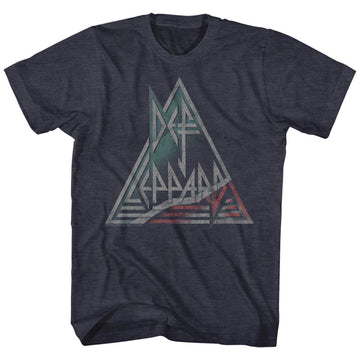 Def Leppard-Watermelone-Navy Heather Adult S/S T-Shirt - Navy Heather