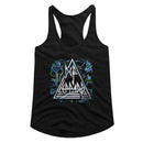 Def Leppard-Histeric Logo-Black Ladies Slimfit Racerback-S - Black