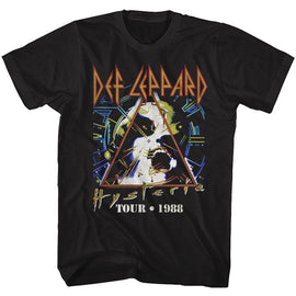 Def Leppard-Tour88-Black Adult S/S T-Shirt - Black