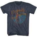Def Leppard-Fade-Y High N Dry-Navy Heather Adult S/S T-Shirt - Navy Heather