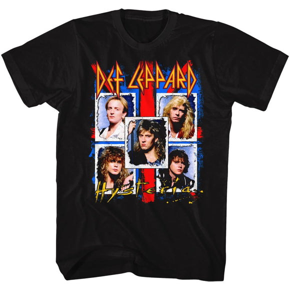 Def Leppard-Ugly Hysteria-Black Adult S/S T-Shirt - Black