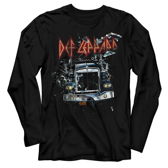 Def Leppard-Onthroughttheglass-Black Adult L/S T-Shirt - Black
