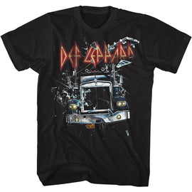 Def Leppard-Onthroughtheglass-Black Adult S/S T-Shirt - Black