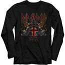 Def Leppard-Defcrest-Black Adult L/S T-Shirt - Black