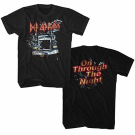 Def Leppard-Through Night 2Side-Black Adult S/S T-Shirt ***F&B*** - Black