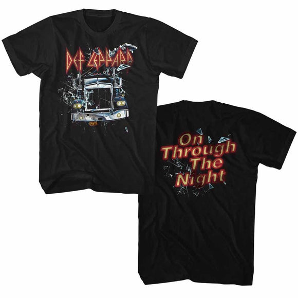 Def Leppard-Through Night 2Side-Black Adult S/S T-Shirt ***F&B*** - Black