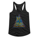 Def Leppard-Primary Triangle-Black Ladies Slimfit Racerback-S - Black