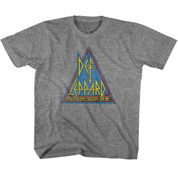Def Leppard-Primary Triangle-Graphite Heather Toddler S/S T-Shirt-2T - Graphite Heather