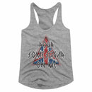 Def Leppard-Pour Some Triangle-Gray Heather Ladies Slimfit Racerback-S - Gray Heather