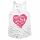 Def Leppard-Sugar Heart-White Ladies Slimfit Racerback-S - White
