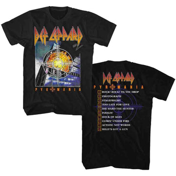Def Leppard-Pyro Album-Black Adult S/S T-Shirt ***F&B*** - Black