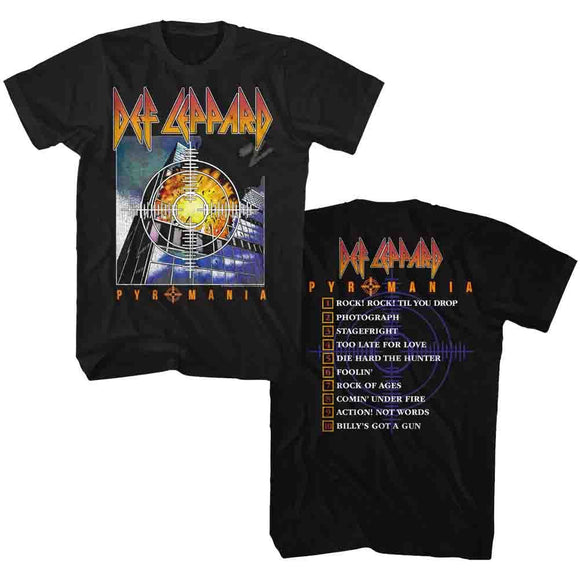 Def Leppard-Pyro Album-Black Adult S/S T-Shirt ***F&B*** - Black