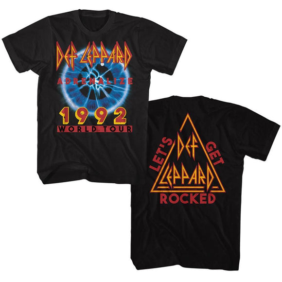 Def Leppard-Adrenalize Tour-Black Adult S/S T-Shirt ***F&B*** - Black