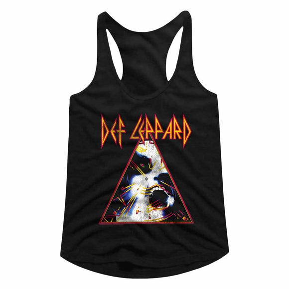 Def Leppard-Nobghyst-Black Ladies Slimfit Racerback-S - Black