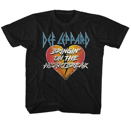Def Leppard-Bringin-Black Youth S/S T-Shirt-Xs (5-6) - Black