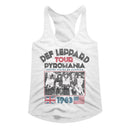 Def Leppard-Pyro Tour-White Ladies Slimfit Racerback-S - White