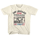 Def Leppard-Pyro Tour-Natural Youth S/S T-Shirt-Xs (5-6) - Natural
