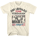Def Leppard-Pyro Tour-Natural Adult S/S T-Shirt - Natural