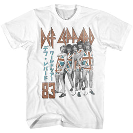Def Leppard-Deflep83-White Adult S/S T-Shirt - White