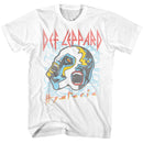 Def Leppard-Faces-White Adult S/S T-Shirt - White