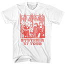 Def Leppard-87 Group Tour-White Adult S/S T-Shirt - White