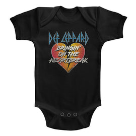 Def Leppard-Bringin-Black Infant S/S Bodysuit-6M - Black