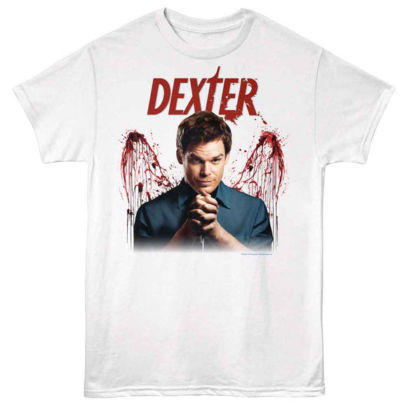 Dexter-Dexter Blood Wings-White Adult S/S T-Shirt - White