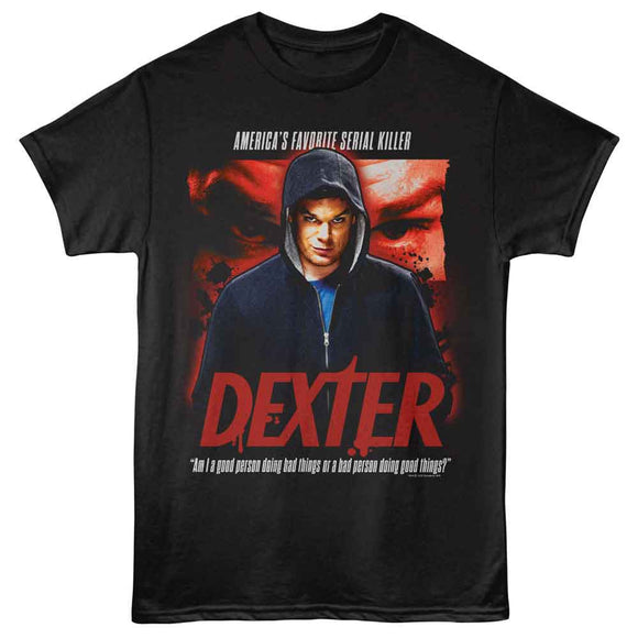 Dexter-Dexter Eyes-Black Adult S/S T-Shirt - Black